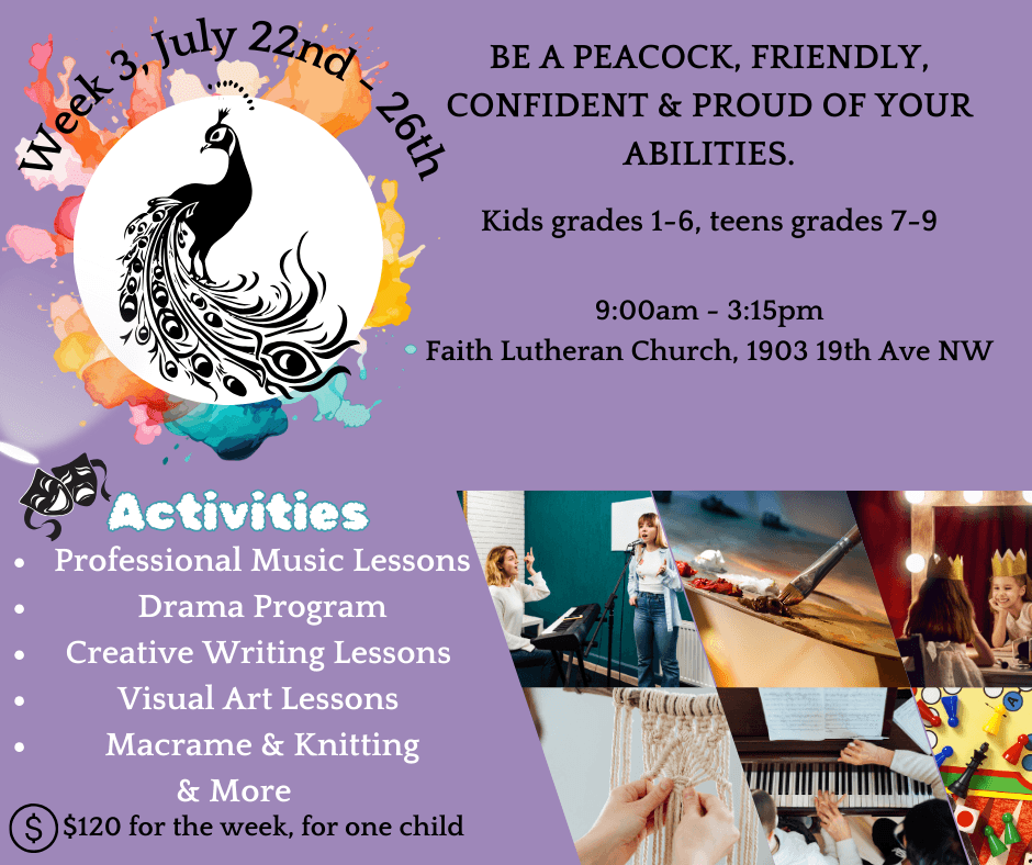 CILI summer camp week 3 Peacock poster